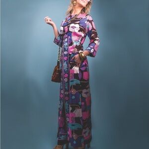 Vintage 70's Multicolor Floral Pantsuit